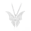 Wholesale High Quality Jewelry Alloy Made Hollow Butterfly Pendant Necklace