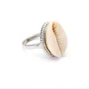 personalized boho gold silver cowrie shell ring natural sea shell open antique silver gold ring minimalist ring