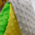10mts MOQ customized designs polyester velboa minky dot fabric
