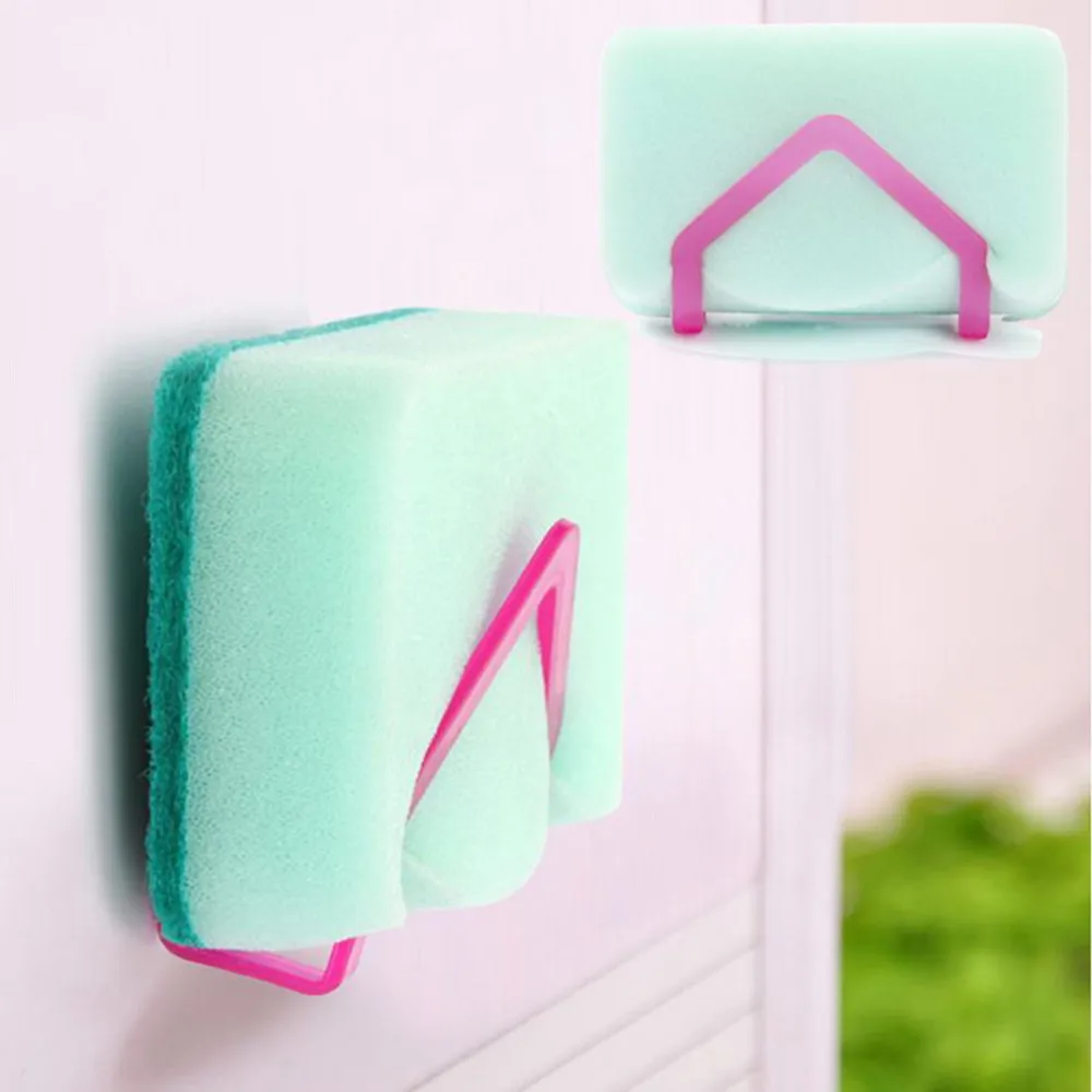 2Pcs Free Shipping Colorful Suction Cup Rack Kitchen Sponge Holder Sink Tub Dish Cloth Storage High Quality Wholesale
