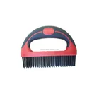 Polishing Wire Brush Round Two-color Soft Grip Wire Brush Round Handle