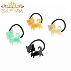 Multi colored elastic hair accessory cellulose acetate cartoon pet shape durable baby girls hair band