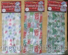 christmas cellophane clear printed gift basket bags cello large