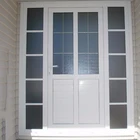 10 Year Warranty Bathroom Indoor Outdoor Modern French Plastic PVC Frame Glass Door