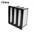 Ciwo High heat resistance V - form H13/H14 Aluminum mini pleated hepa filter for house ventilation