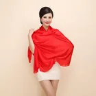 Cosum hangzhou silk scarf 100% custom print pure color plain scarf for lady