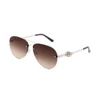 Wholesaler New Model Fashion Temple Double Bridges Women Sun Glasses Sunglasses In Stock
