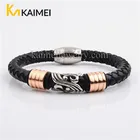 Gift Wholesale Gold Jewelry Leather Bracelet Wholesale Fashion Gold Stainless Steel Magnetic Bracelet Jewelry
