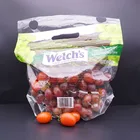 Custom high quality fruits cherry blue berry packing carrier plastic bags with ziplock closure