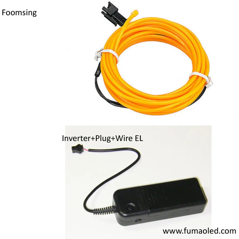 Orange El Wire+Inverter