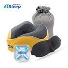 Most Popular Aisleep Free shipping combination sale wholesale cute travel neck pillow scarf ,eye mask and ear plug