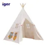 white canvas indoor portable party cotton teepee tipi tent for kids