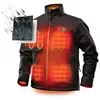 Custom mens electric warming coat solar rechargeable battery heated motorcycle jacket for hunting
