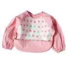 Customized Kids feeding smock bibs cotton waterproof bibs baby feeding bibs Long Sleeve waterproof baby clothing