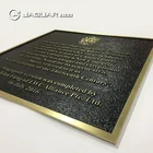 Manufacturer custom outdoor decorative metal plaque embossed
