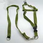 High Quality Army Green Service Dog Harness,Big Dog Harness With Leash For Golden Retriever And Shepherd Dog