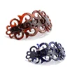 High quality tortoise shell cut-out design women hair barrette cellulose acetate bridal accessories vintage style hair clips
