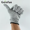 EN388 4543 Work Safety Glove , Cut Resistant Gloves Fabric for Oyster Shucking Fish Fillet Processing Meat Cutting Wood Carving