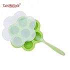 BPA FREE Resurable baby food container ice molds silicone spoon egg bite molds silicone