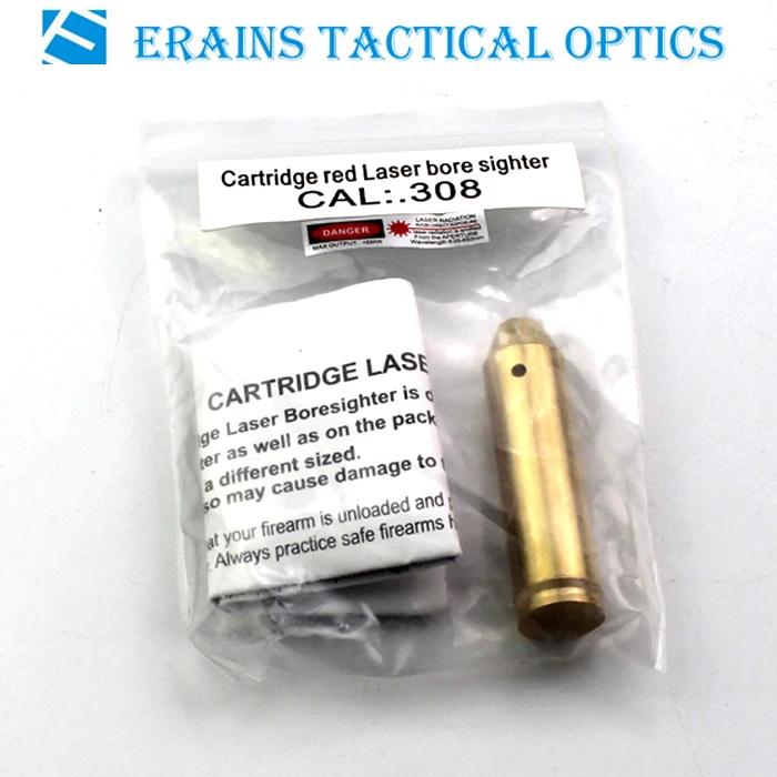 Cartridge laser bore sighter in copper housing