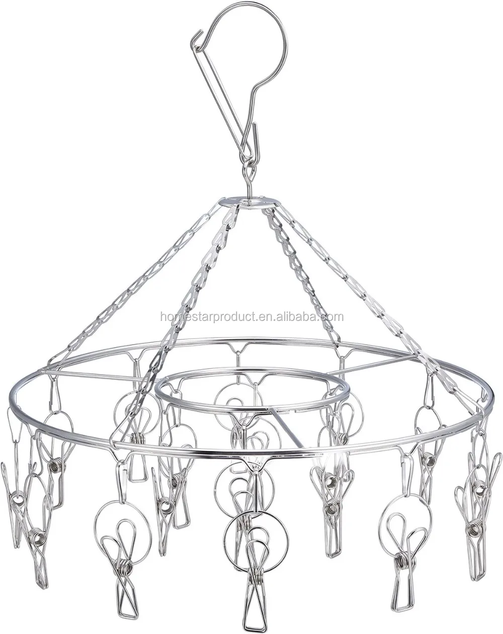 Tendedero De Ropa Para Secar Ropa,Juego De 18 Pinzas De Acero