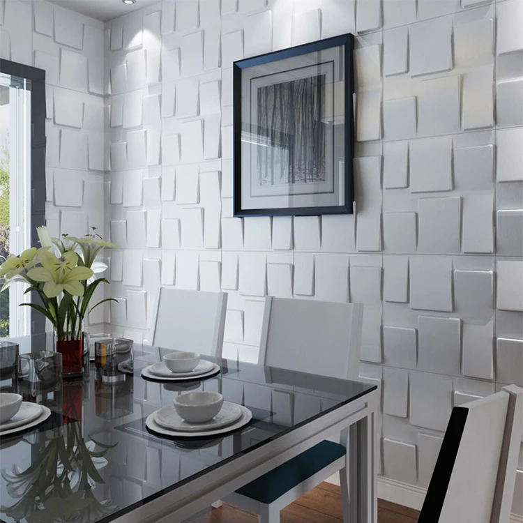 Waterproof and fire resistant 3d wall panel/wall coating for interior decoration