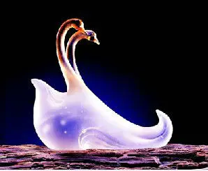 gift swan polished crystal trophy for dancer