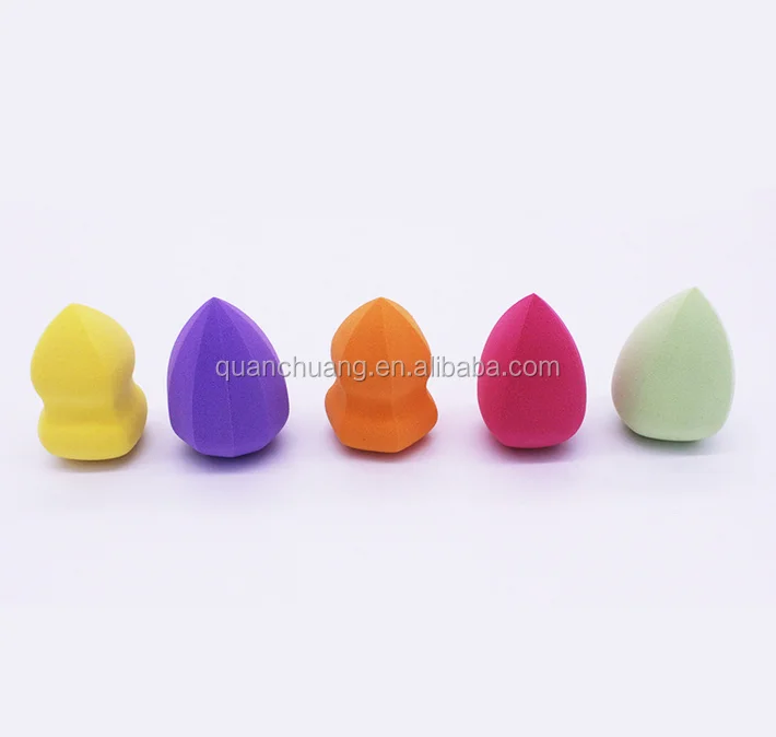 olive face cut makeup sponge