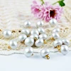 Yiwu Flat Round Imitation Pearls Hot Sale Half Drilled ABS Pearl Faux Plastic Pearl Beads for Decoration