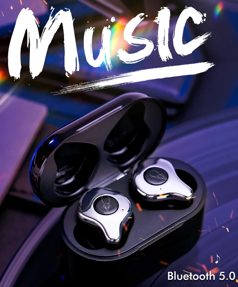 New Sabbat E12 Stereo TWS Bluetooth Earbuds Wireless Headsets Headphone Support Wireless Charging - ANKUX.COM