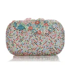 Elegant Chinese Style Vintage Phoenix Women Crystal Rhinestone Mesh Evening Clutch Bag For Wedding