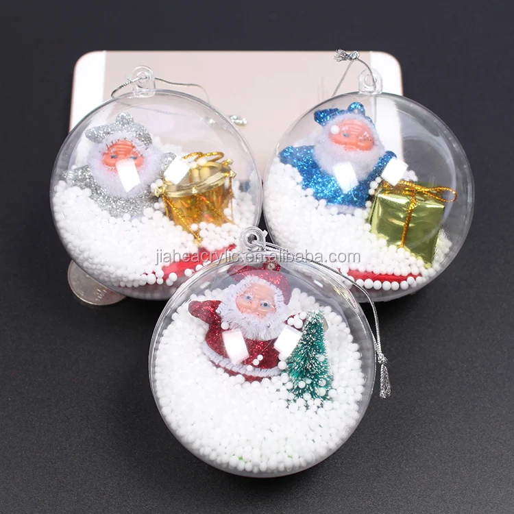 clear acrylic chrismas decoration perspex clear acrylic hollow