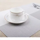Woven Pvc Table Mat Pvc Coated Polyester Placemat/dining Table Runner/PVC WOVEN VINYL TABLE MAT