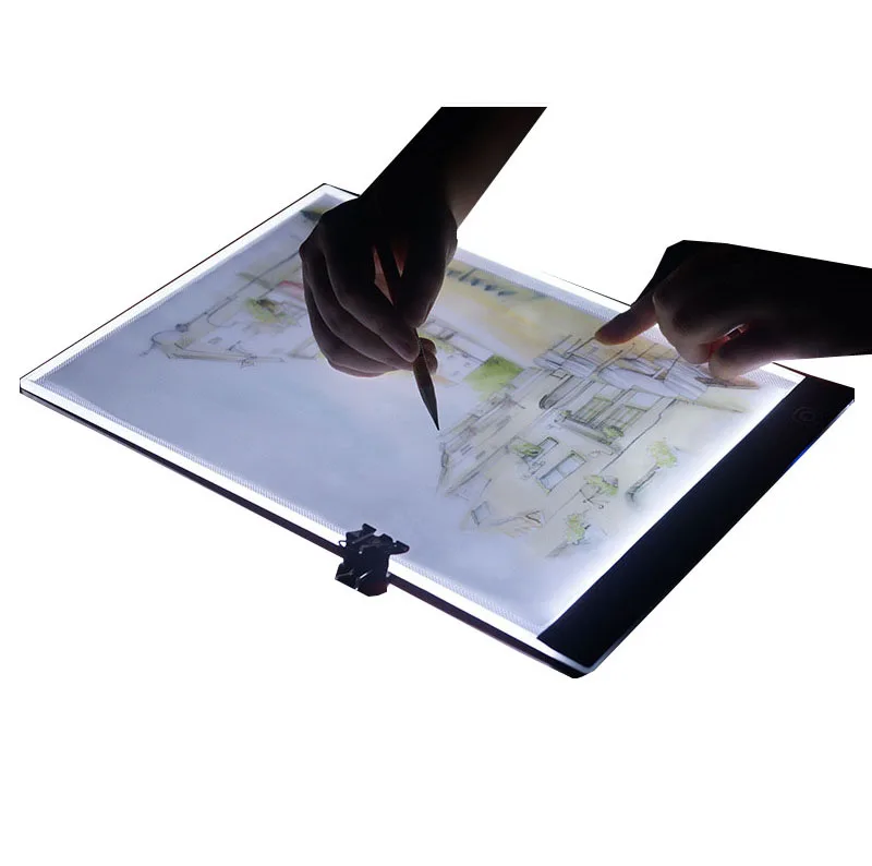 Hands DIY A4 LED Tracing Light Box Slim Portable LED Light Pad Tracer USB  Powered Drawing Copy Board Tattoo Tracing LED Light Table for Artists  Drawing Animation Sketching Stenciling 