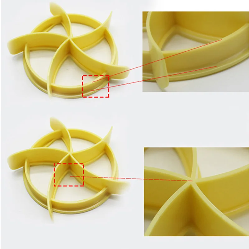 Bread Rolls Cookie Mold Fan Shaped Pastry Cutter Plastic Kitchen Dough Cookie Press Pastry Cake Biscuit Stamp Mould Baking Tool