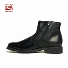 Malaysian geneuine leather men chelsea patent ankle boots leather sole