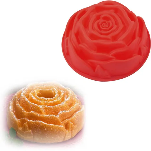 single rose flower large cupcake cake pan food grade homemade