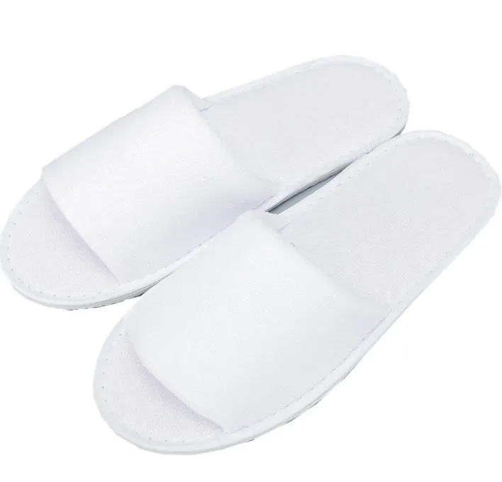 white towelling slippers