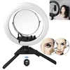 16" Ring Light with Mirror Photography Phone Video Ring LED 2 Phone Holder With Stand For Camera Phone Selfie Photo Make Up