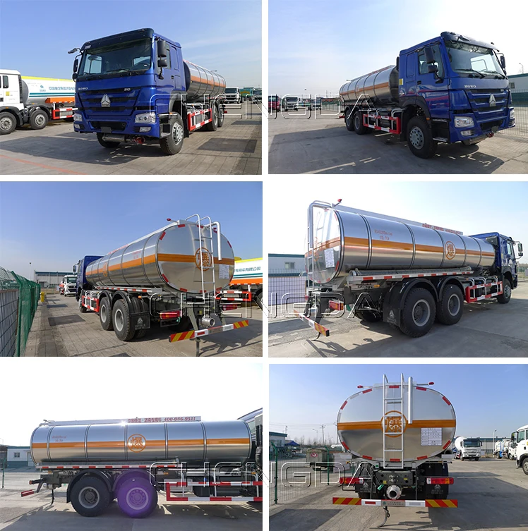 Howo 20000 liters 6000 gallon oil tank fuel tanker truck