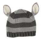 Lovely Long Ear Baby Cap Striped Kid Polyester Hat