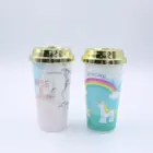 PP Coffee Cup with Lid Food Grade 16oz Plastic Coffee Mug BPA free Wholesales