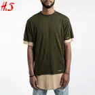 Fashion Street Style Custom Oversized Short Sleeve Long Layer T Shirt Men