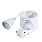 UNITED CABLE Piggy Back Power Extension Lead 5 Metre White 240VAC 10AMP