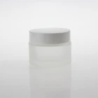 5ml 10ml 15ml 20ml clear lip balm container glass, cream jar cosmetic jar with aluminum lid