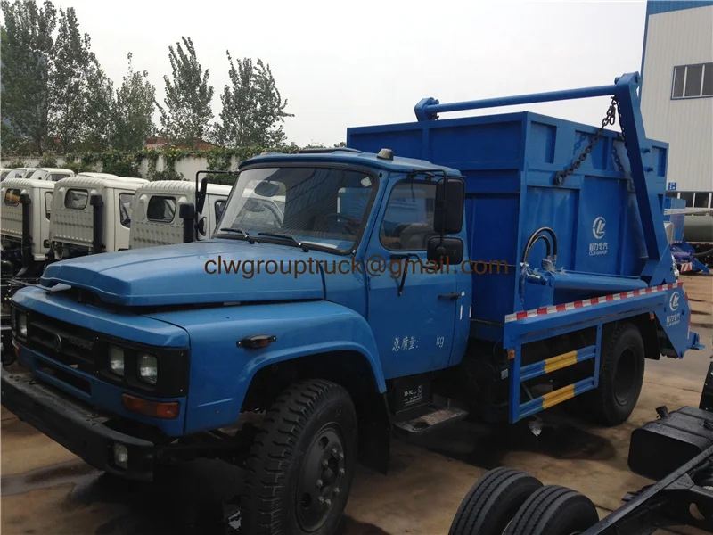 euro4 dongfeng 6 cubic swing arm roll garbage truck