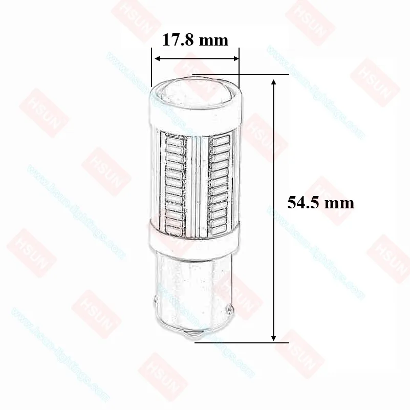 HSUN-BA15S-69-LEDSMD4014-size