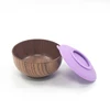 Hot High Quality Comfortable Flexible Temperature Color changing Silicone bamboo bowl For Baby