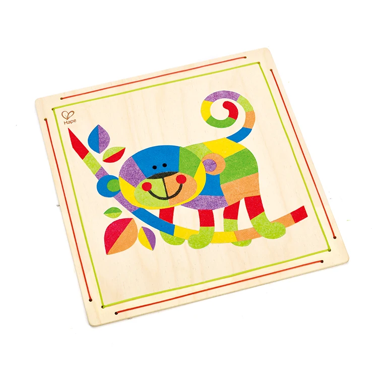 Children Education Toy Monkey sand Picture art, DIY Crafts Drawing Toys