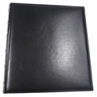 PU leather covered book bound wax paper photo album